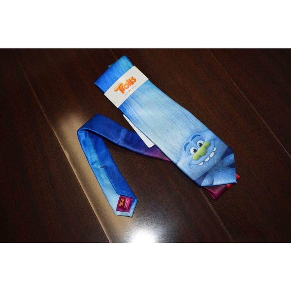 NEW Mens Dreamworks Trolls Watercolor Diamond Panel‎ Neck Tie MSRP $40